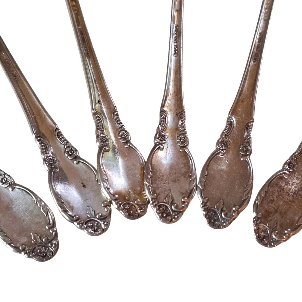 Vintage Oneida Wm A Rogers Valley Rose Silverplate Flatware Set 20 Pcs 1956